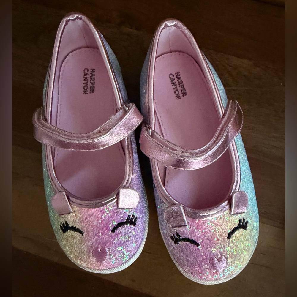 HARPER CANYON - Kitty Cat Shoes & Silver Sparkle Mary Jane  -  Kids NWT